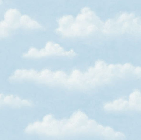 WMBBC4707501 Blue Fluffy Clouds Wallpaper