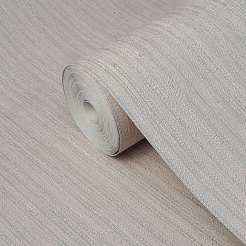 Z1757 Embossed Stria lines dusty pink faux fabric textured Wallpaper